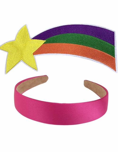 Load image into Gallery viewer, TOMIGO Women Costume Accessories Hot Pink Headband Rainbow Star Patch 1 Count
