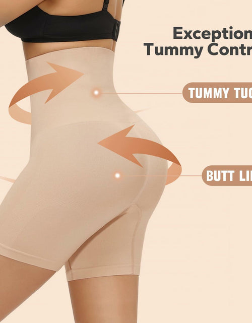 Load image into Gallery viewer, ShaperSwan High Waisted Shapewear Shorts Tummy Control Butt Lifter Nude Size M/L
