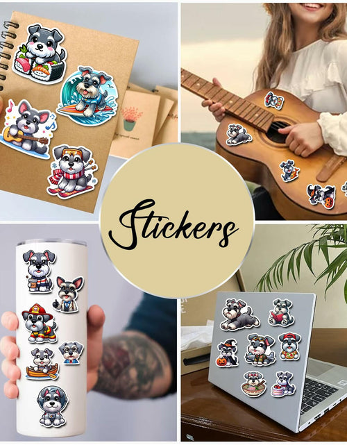 Load image into Gallery viewer, BIGZORO Schnauzer Dog Stickers Pack 50 PCS Waterproof Vinyl Decals
