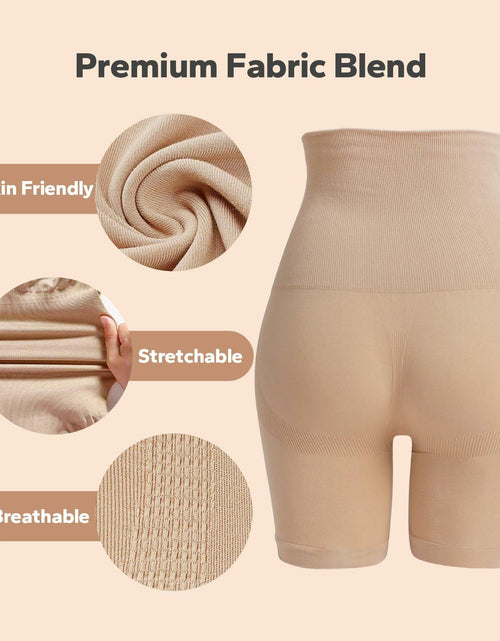 Load image into Gallery viewer, ShaperSwan High Waisted Shapewear Shorts Tummy Control Butt Lifter Nude Size M/L
