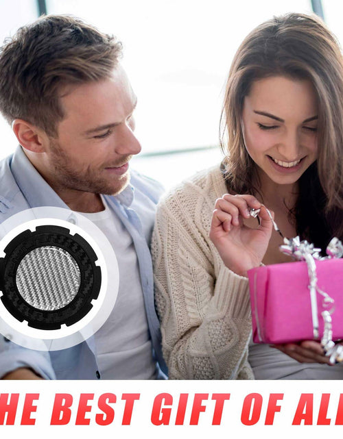 Load image into Gallery viewer, Dickno Car Cup Holder Inserts 2 Pack 2.75in Carbon Fiber Non Slip Silver
