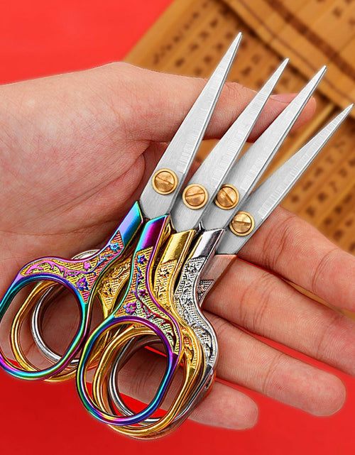 Load image into Gallery viewer, ABAJI Mini Scissors Stainless Steel Blade Metal Handle 2 Pack Office Craft
