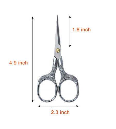 ABAJI Mini Scissors Stainless Steel Blade Metal Handle 2 Pack Office Craft