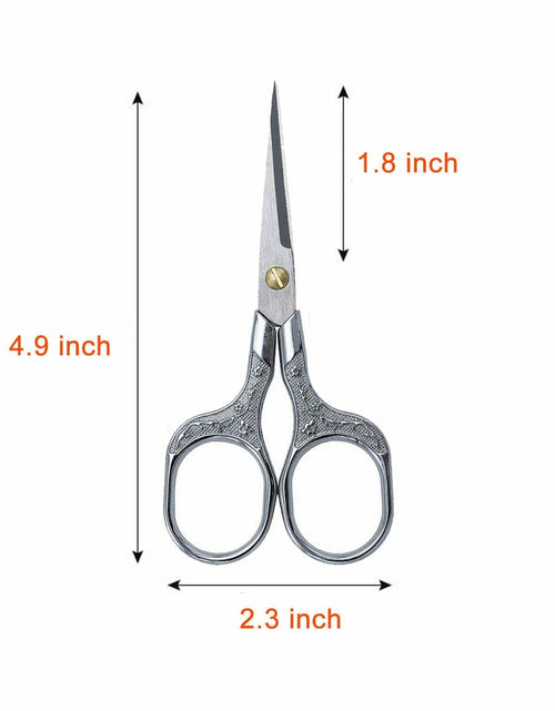 Load image into Gallery viewer, ABAJI Mini Scissors Stainless Steel Blade Metal Handle 2 Pack Office Craft
