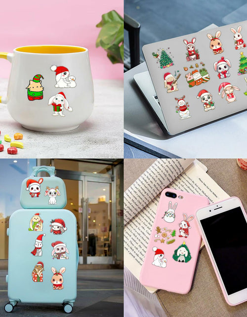 Load image into Gallery viewer, Christmas Temporary Tattoos Bunny Stickers 10 Sheets 100pcs Kids Party
