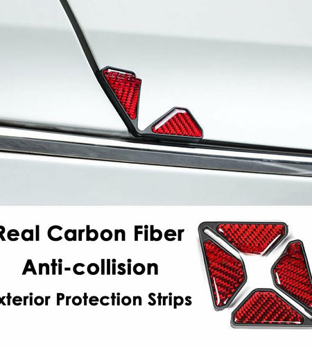 Carbon Fiber Car Door Corner Anti-Collision Strips 2 Pack for Mustang Mach-E