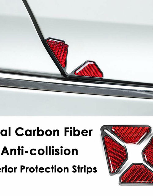 Load image into Gallery viewer, Carbon Fiber Car Door Corner Anti-Collision Strips 2 Pack for Mustang Mach-E
