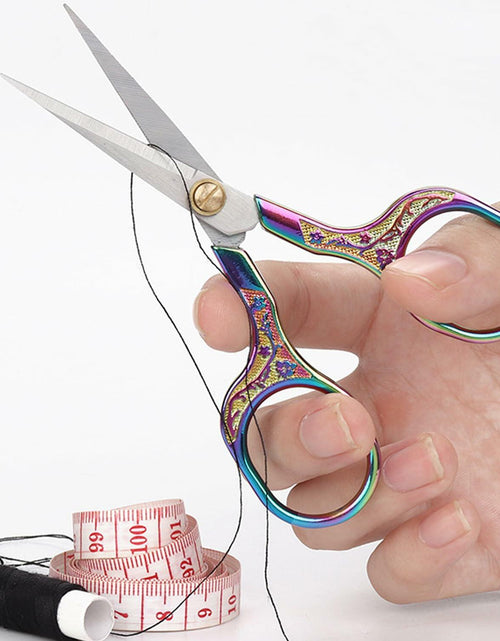 Load image into Gallery viewer, ABAJI Mini Scissors Stainless Steel Blade Metal Handle 2 Pack Office Craft
