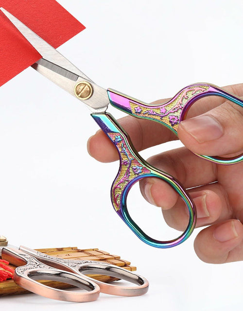 Load image into Gallery viewer, ABAJI Mini Scissors Stainless Steel Blade Metal Handle 2 Pack Office Craft

