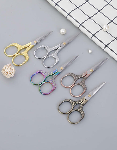 Load image into Gallery viewer, ABAJI Mini Scissors Stainless Steel Blade Metal Handle 2 Pack Office Craft
