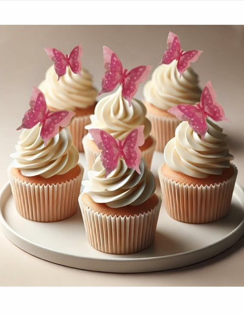 Load image into Gallery viewer, Unbranded x24 3D Double Shad Edible Wafer Butterflies for Cake Cupcakes
