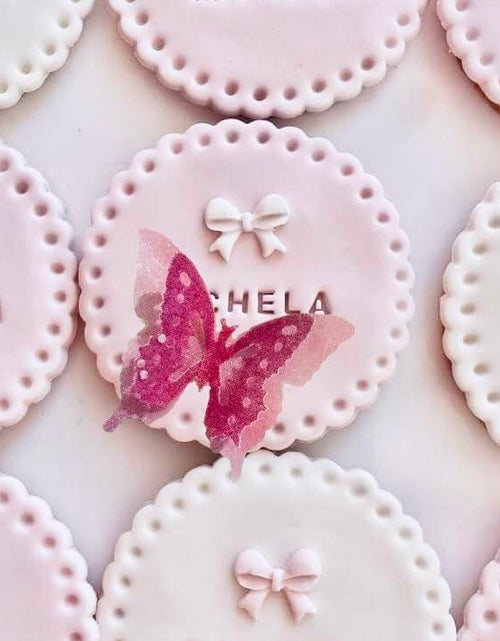 Load image into Gallery viewer, Unbranded x24 3D Double Shad Edible Wafer Butterflies for Cake Cupcakes

