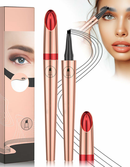 Load image into Gallery viewer, YIWANLLE 3D Microblading Eyebrow Pencil 4 Fork Tip Waterproof Light Brown
