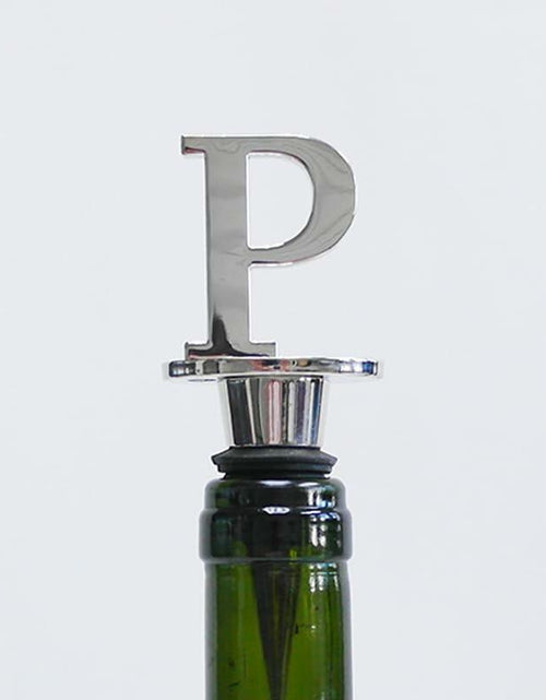 Load image into Gallery viewer, Lutong Letter Gift Set Key Ring Bottle Stopper 2 PCS Silver S
