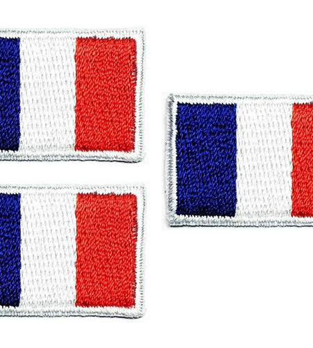 Truly Mini France Flag Embroidered Patch Sew On Applique 0.6x1.1 Inch