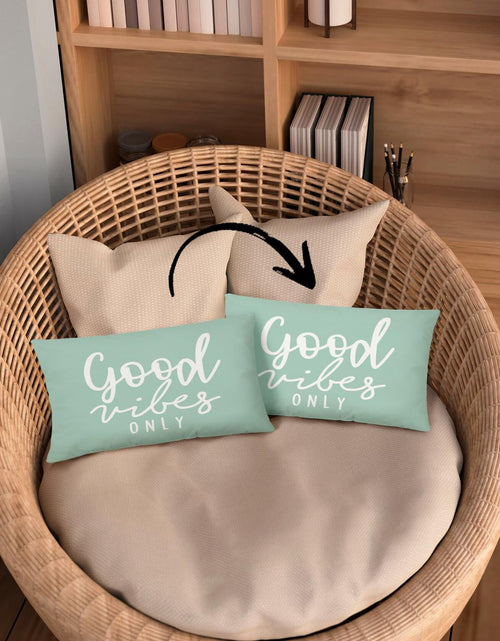 Load image into Gallery viewer, Mingnei Motivational Quote Green Flannel Throw Pillow Cover 12x20
