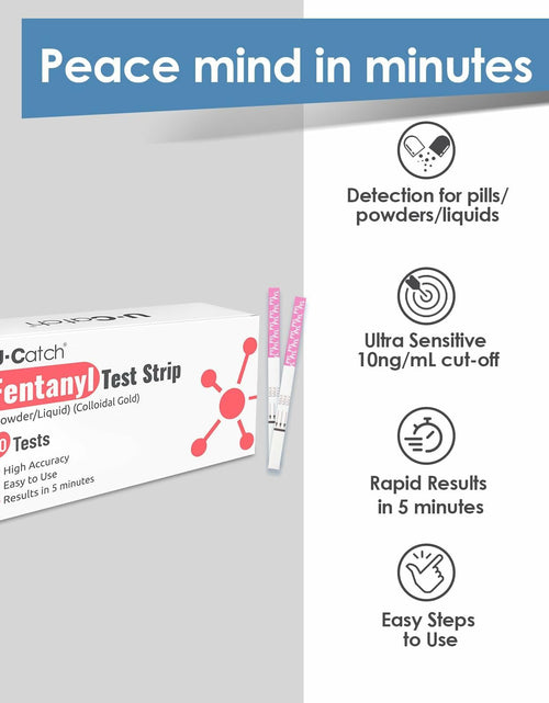 Load image into Gallery viewer, U Catch Fentanyl Test Strips 20 Pack Sensitive Fast Results Powder Liquid
