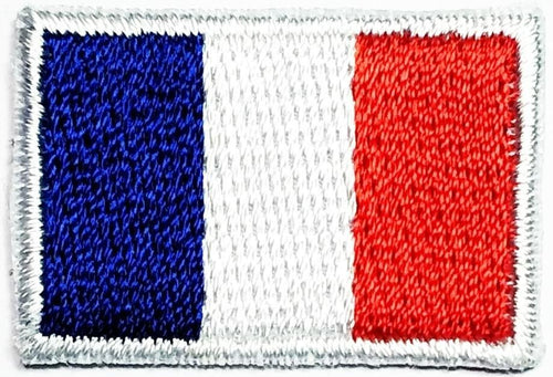 Load image into Gallery viewer, Truly Mini France Flag Embroidered Patch Sew On Applique 0.6x1.1 Inch
