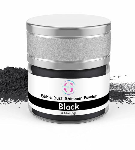 Glitter & Glitz Edible Drink Glitter Luster Dust Black 5g Cocktails Baking