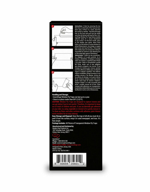 Load image into Gallery viewer, Insectifuge 40Pcs White Indoor Sticky Fruit Fly Traps Window Strips
