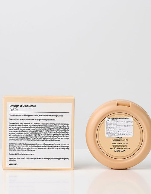 Load image into Gallery viewer, LOVE Vegan No-Sebum Cushion K-Beauty 15g 0.52oz
