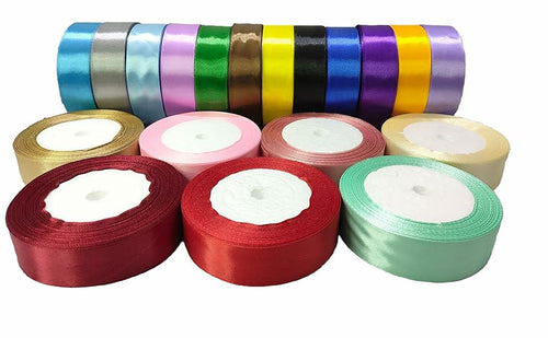 Load image into Gallery viewer, MEYIART Blue Satin Ribbon 1.5in x 25 Yards Wide Solid Gift Craft Ribbon
