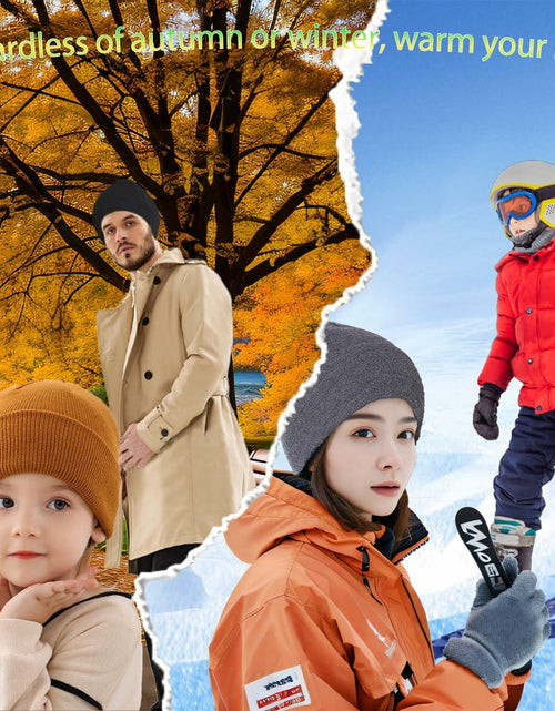Load image into Gallery viewer, Zion Praiser 2PCS Family Beanie Hat Winter Knitted Warm Parent-Child White
