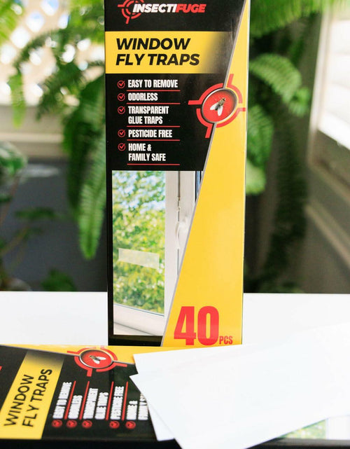 Load image into Gallery viewer, Insectifuge 40Pcs White Indoor Sticky Fruit Fly Traps Window Strips
