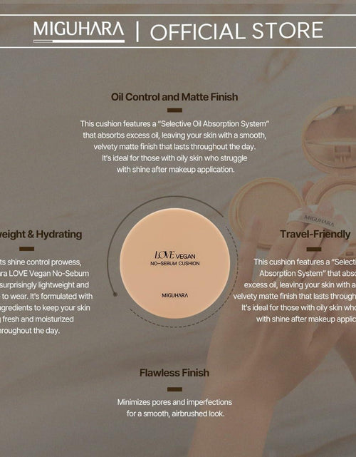 Load image into Gallery viewer, LOVE Vegan No-Sebum Cushion K-Beauty 15g 0.52oz
