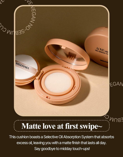 Load image into Gallery viewer, LOVE Vegan No-Sebum Cushion K-Beauty 15g 0.52oz
