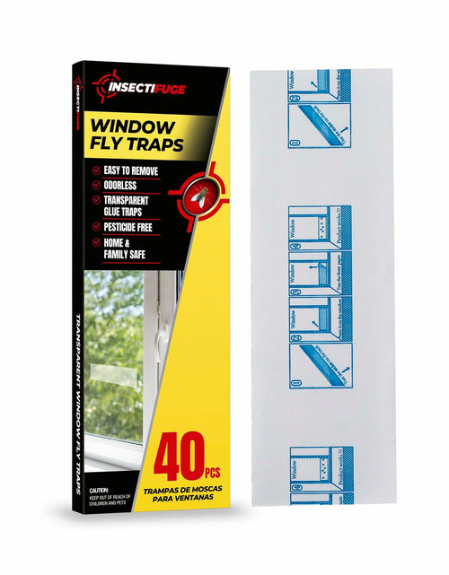 Load image into Gallery viewer, Insectifuge 40Pcs White Indoor Sticky Fruit Fly Traps Window Strips

