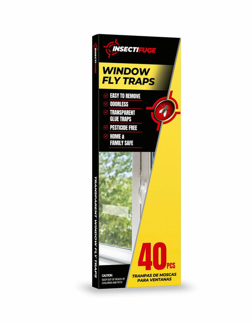 Load image into Gallery viewer, Insectifuge 40Pcs White Indoor Sticky Fruit Fly Traps Window Strips
