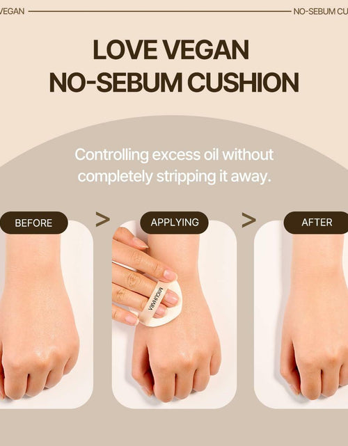 Load image into Gallery viewer, LOVE Vegan No-Sebum Cushion K-Beauty 15g 0.52oz
