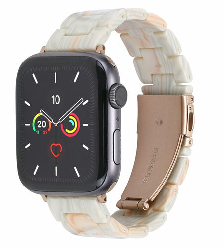 MAIRUI Resin Watch Band Compatible Apple Watch 38-41mm Series 1-9 Marble
