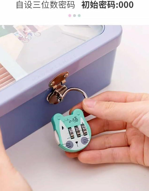 Load image into Gallery viewer, WsjiaboFux Green 3-Digit Combination Padlock Stainless Steel High Strength
