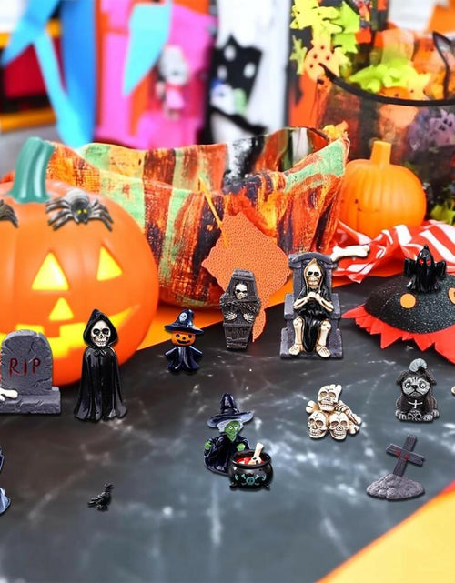 Load image into Gallery viewer, Halloween Mini Figurines 32 Pcs Resin Ornaments Miniature Garden Decor
