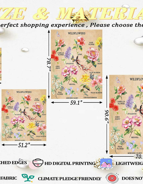 Load image into Gallery viewer, dueeia Vintage Floral Tapestry Wall Hanging 51.2x59.1 Polyester E
