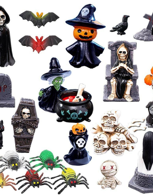 Load image into Gallery viewer, Halloween Mini Figurines 32 Pcs Resin Ornaments Miniature Garden Decor
