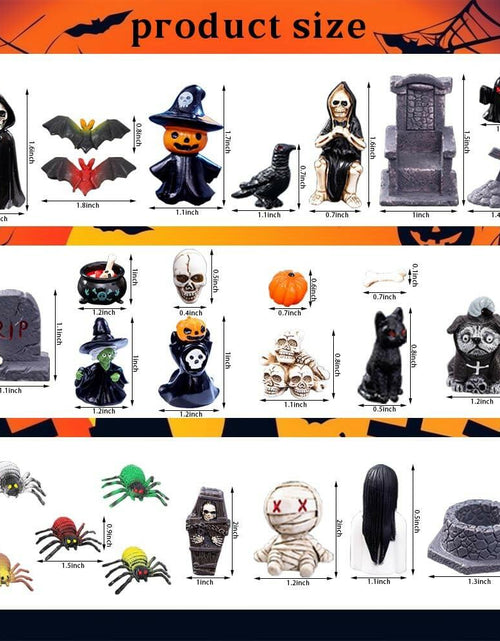 Load image into Gallery viewer, Halloween Mini Figurines 32 Pcs Resin Ornaments Miniature Garden Decor
