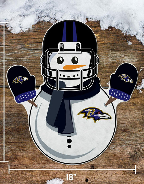 Load image into Gallery viewer, Rico Industries NFL Baltimore Ravens Snowman Shape Felt Pennant Decor
