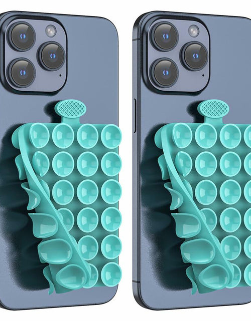 Load image into Gallery viewer, ZZGX 2PCS Silicone Suction Cup Phone Mount Holder Turquoise Double Sided
