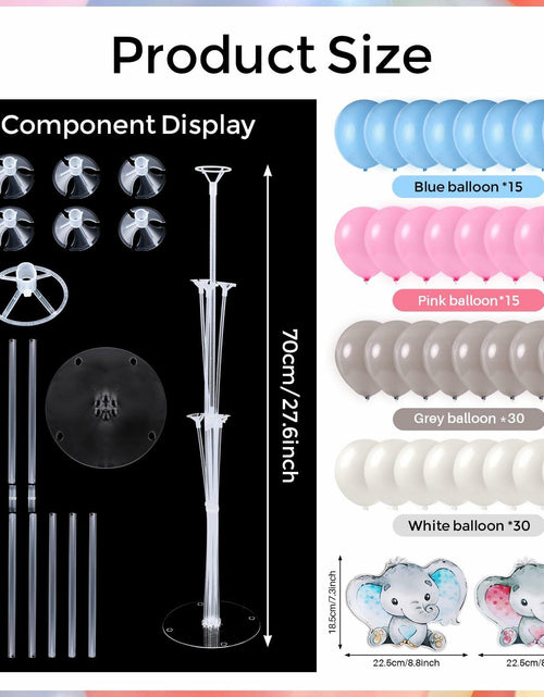 Load image into Gallery viewer, 12 Sets Baby Shower Balloon Stand Kit Gender Reveal Pink Blue Table Decor
