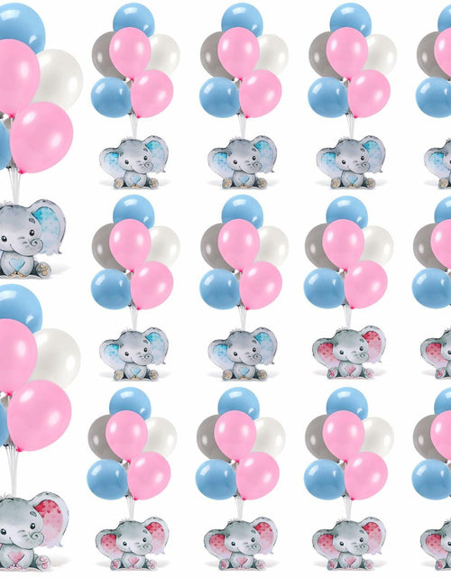 Load image into Gallery viewer, 12 Sets Baby Shower Balloon Stand Kit Gender Reveal Pink Blue Table Decor
