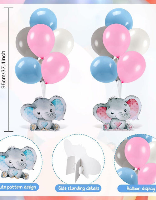 Load image into Gallery viewer, 12 Sets Baby Shower Balloon Stand Kit Gender Reveal Pink Blue Table Decor
