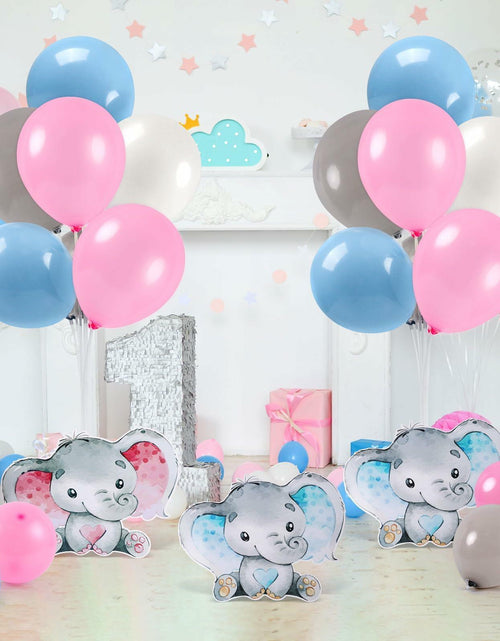 Load image into Gallery viewer, 12 Sets Baby Shower Balloon Stand Kit Gender Reveal Pink Blue Table Decor
