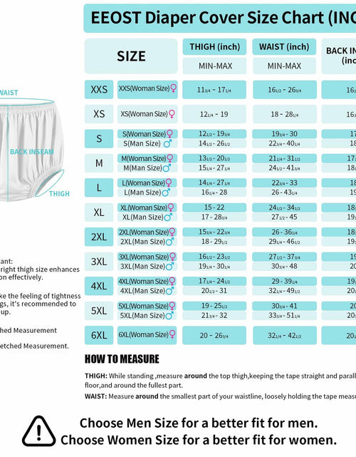Load image into Gallery viewer, EEOST Women's Incontinence Diaper Plastic Pants Waterproof Cloth Cover White XXL
