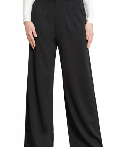 Bamans Wide Leg Dress Pants High Elastic Waist Curvy Women Black Size S