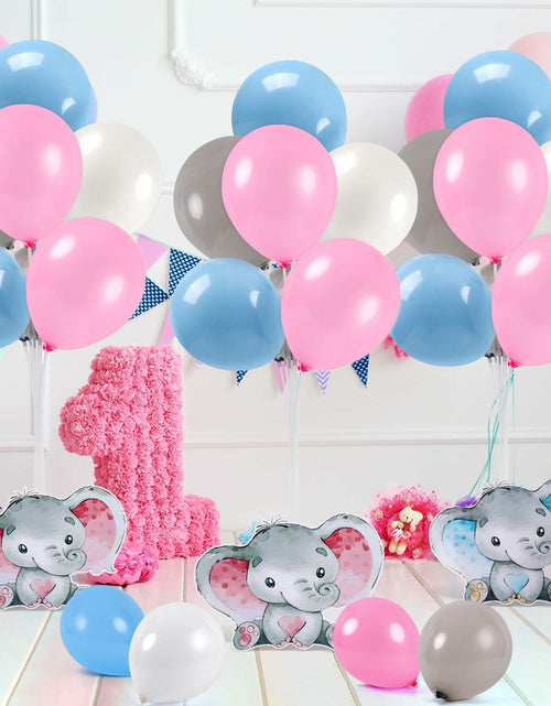 Load image into Gallery viewer, 12 Sets Baby Shower Balloon Stand Kit Gender Reveal Pink Blue Table Decor
