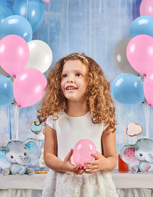 Load image into Gallery viewer, 12 Sets Baby Shower Balloon Stand Kit Gender Reveal Pink Blue Table Decor
