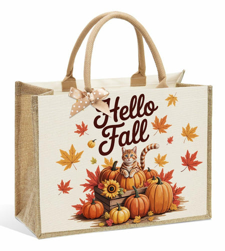 CHQIUCR Autumn Pumpkin Canvas Tote Bag Large Reusable Grocery Bag 16.7x12.5x7.5